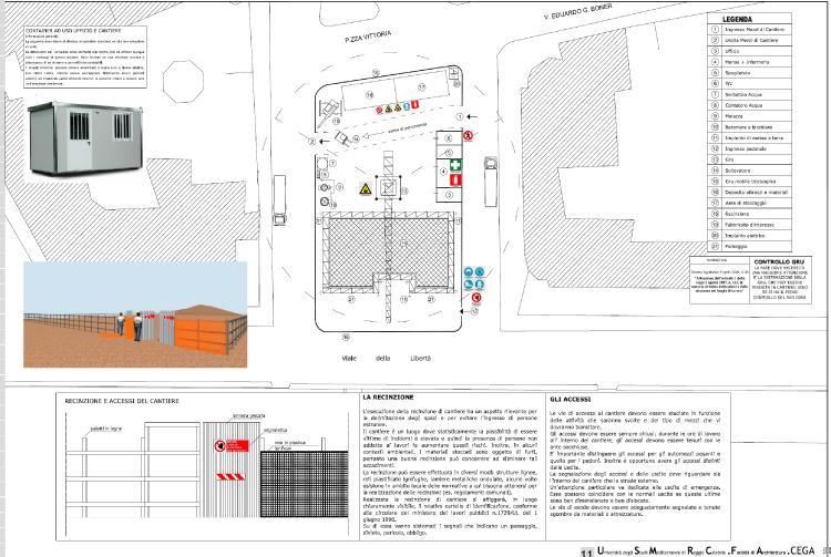 ORGANIZZAZIONE DEL CANTIERE Il PSC contiene, in relazione alla tipologia del cantiere, l'analisi dei seguenti elementi: a) le modalità da seguire per la recinzione del cantiere, gli accessi e le