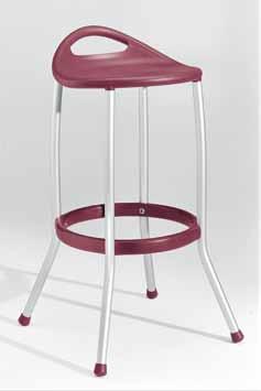 max materiali [materials] sgabello in tecnopolimero ed alluminio anodizzato [technopolymer and anodized aluminium stool] 0,05 m 3-8,2 kg. 1 6 x 7 8 x 4 1, 5 c m.