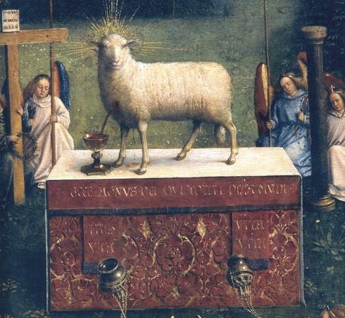 AGNELLO DI DIO /21 In ginocchio. Al miserere/dona nobis ci si percuote il petto. S. & M.Agnus Dei, qui tollis peccáta mundi: miserére nobis. Agnus Dei, qui tollis peccáta mundi: miserére nobis.