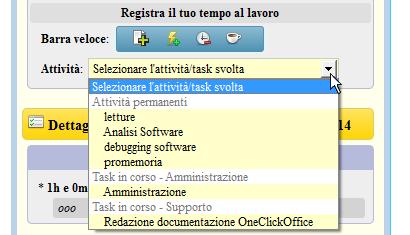 Cliccare infine su Registra tempo speso per ultimare l'operazione. dettaglio.