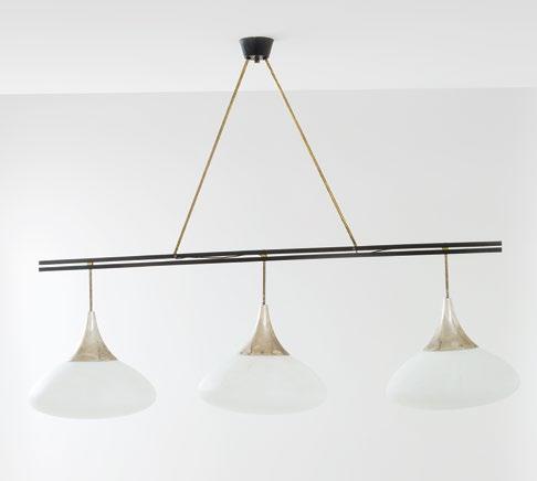 98 Grande lampadario Metallo smaltato, ottone, ottone