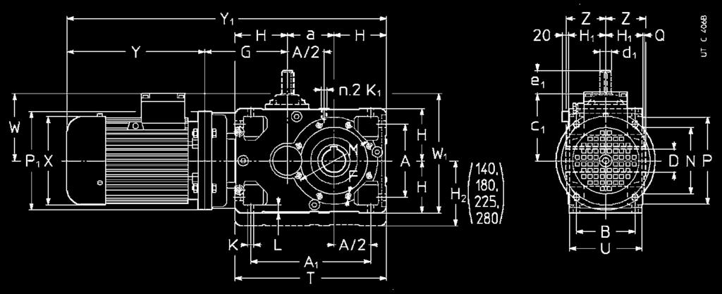 Position of the reference groove (see ch. 18) for verification of radial load.