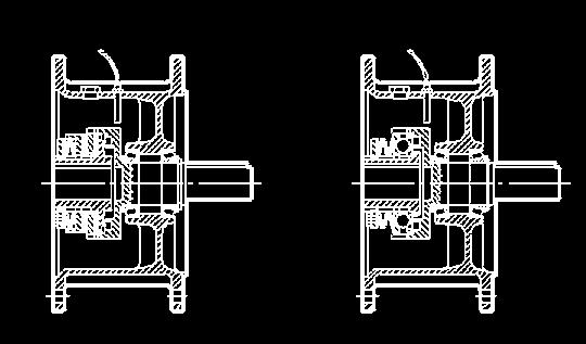 On request slide detector. For more details see specific literature. Modulo MLA e MLS limitatore meccanico di momento torcente in entrata, grand. motore 80... 200 (180 per MLS).