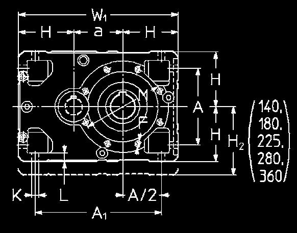 .. 360 Esecuzione (senso di rotazione) Design (direction of rotation) Posizione gola di riferimento (ved. cap. 18) per la verifica del carico radiale.