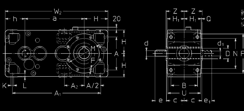 8 - Esecuzioni, dimensioni, forme costruttive e quantità d olio 8 - Designs, dimensions, mounting positions and oil quantities Modello lungo - Long model R 2I, 3I 140.