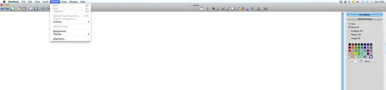 Gli strumenti LIM a supporto della didattica Per inserire uno sfondo alla pagina di lavoro basta cliccare su formato nella barra dei menù e all'apertura