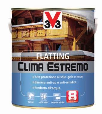 PROTEZIONE DEL LEGNO - Legno esterno 15 VERNICI PER ESTERNO FLATTING CLIMA ESTREMO ANNI RESISTENZA Vernice per legno in fase acquosa ad elevata percentuale di estratto secco, per i legni esposti a