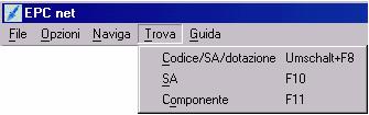 Componente 3 Inserire nella scheda che appare Denominazione o N.categorico del componente da cercare (es.