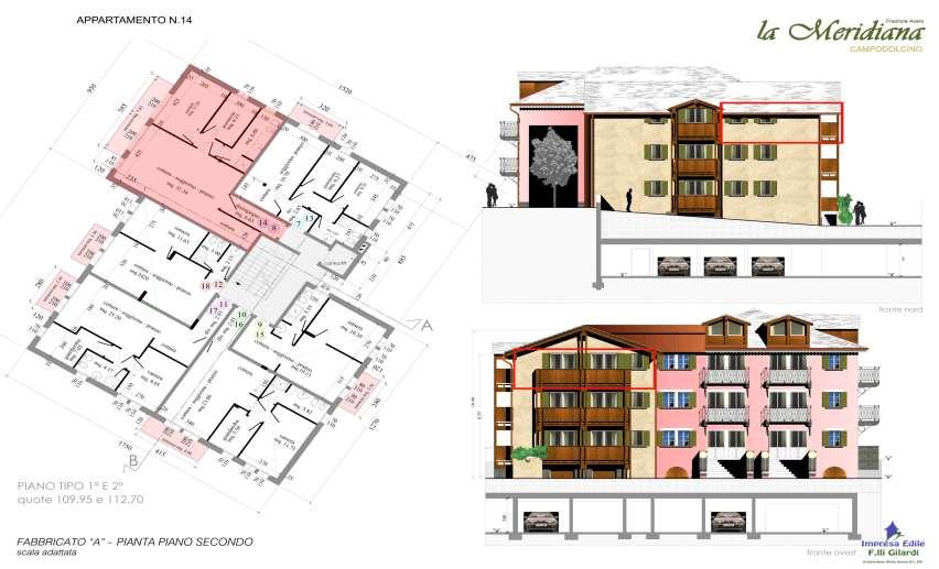 La Meridiana Campodolcino (SO) Planimetrie Piano 2 Penthouse