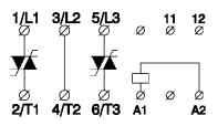 Corrente di derating / Current derating SSRSMC3-15.. SSRSMC3-25.. SSRSMC3-25480CBP Temperatura ambiente Ambient temperature 40 100% load / Duty-cycle 100% 50 80% load / Duty-cycle max.