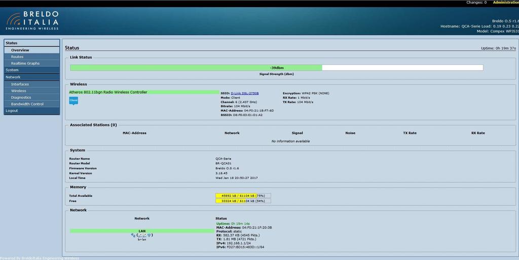 Client Mode Set Transmit Power dbm Setting Wireless Security Wireless AP