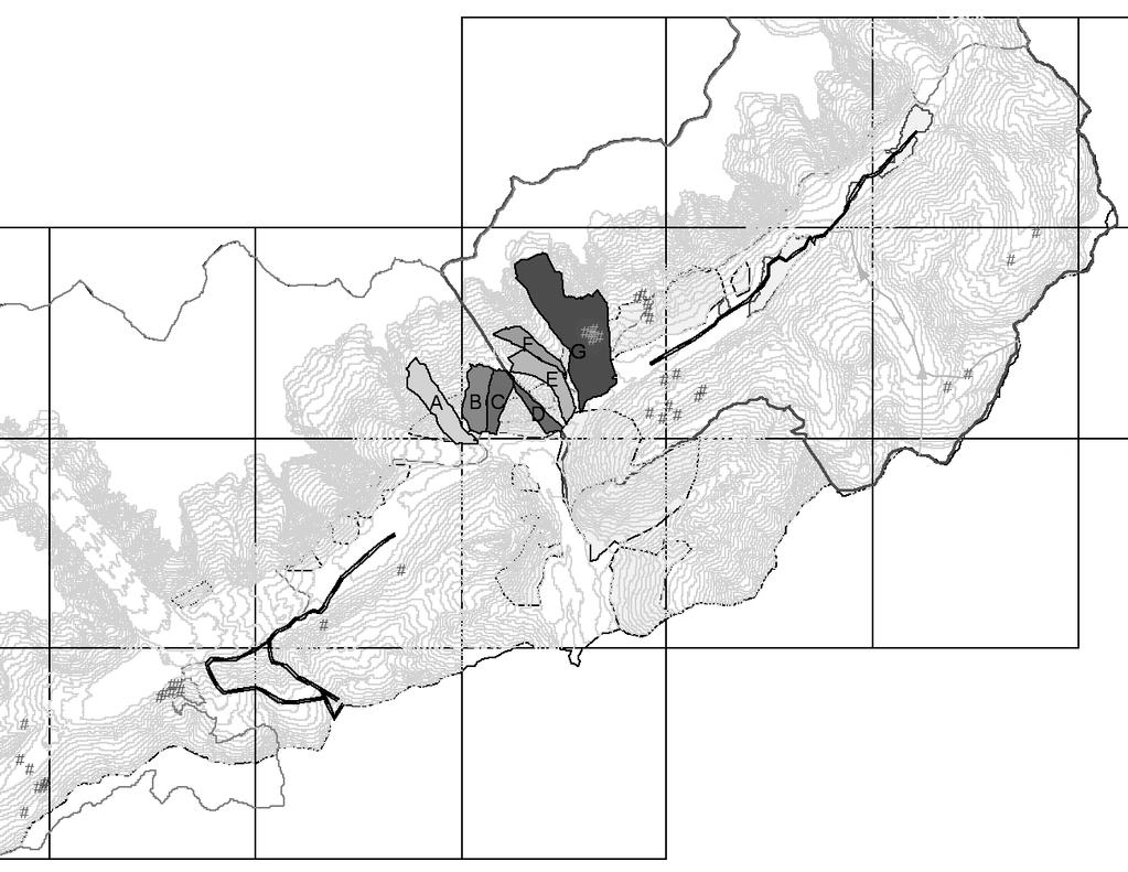 288 Fig. 2 Aree rilevanti per attività turistico-ricreative invernali nel Comune di Courmayeur.