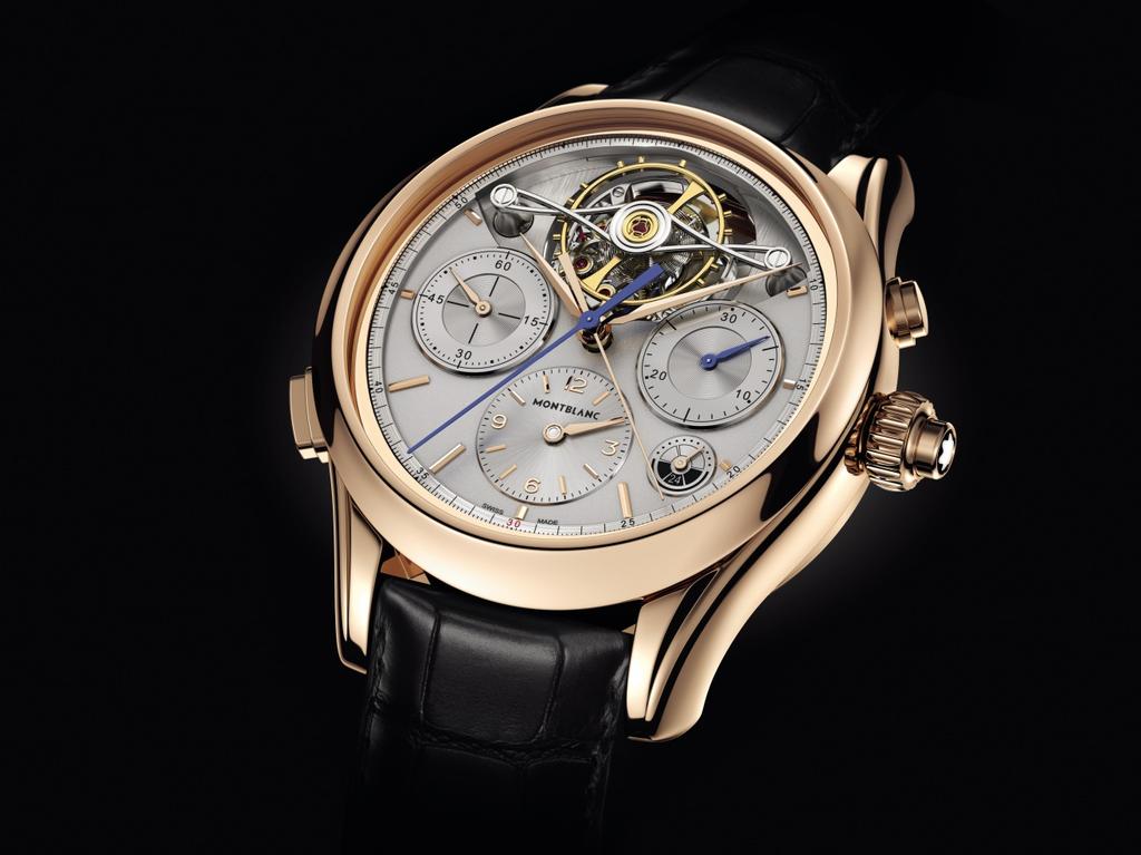 42 / 43 Montblanc Heritage Chronométrie ExoTourbillon Rattrapante Dotato del calibro Manufacture, questo innovativo segnatempo unisce due delle più significative complicazioni cronometriche: un