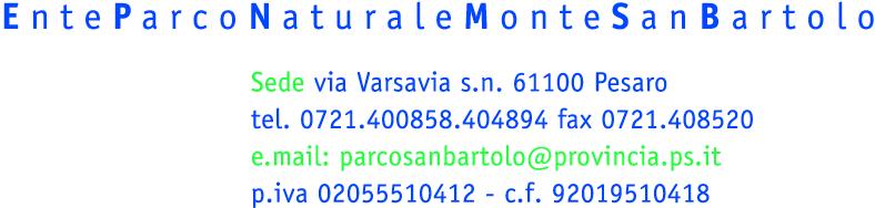 ENTE PARCO NATURALE REGIONALE DEL MONTE SAN BARTOLO REGIONE MARCHE N. protocollo 164/2017 N deliberazione 03 