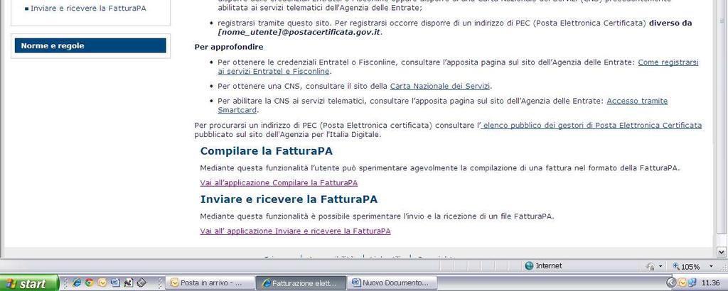 destinatario di fatture, i dati