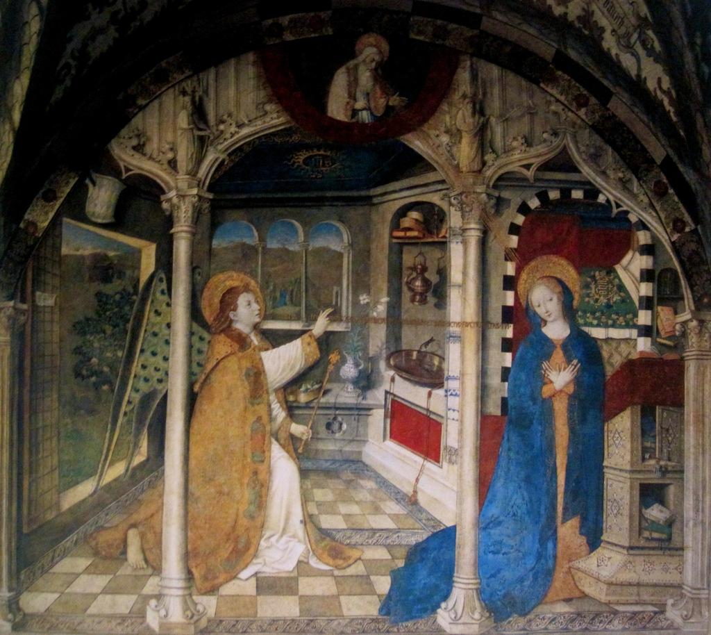 Un Hortus Conclusus compare, sempre a Santa Maria di Castello, nell' affresco raffigurante l' Annunciazione, dipinto nel primo chiostro da Giusto di Alemagna nel 1451 (fig.