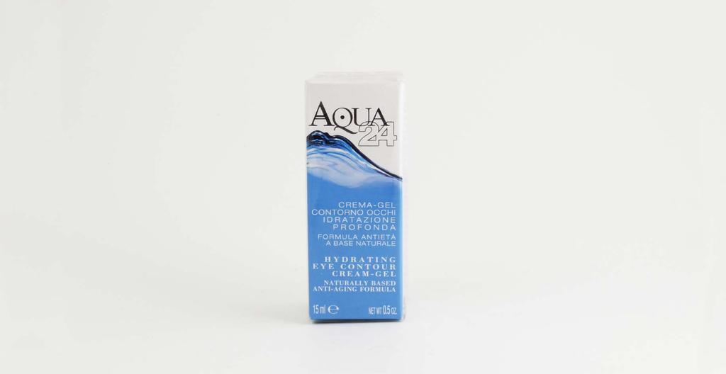 HYDRATING EYE CONTOUR CREAM-GEL 15 ml Aqua24 integrates the magic of Water, the precious source of life and beauty, with an exclusive combination of Trace Elements, such as Zinc and Copper.