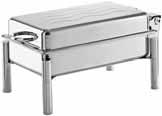 18-10 S/S 57162E54 Silverplated S/S 58162U54 18-10 S/S 57162U54 Silverplated S/S Chafing dish, rectangular 57 x 47 cm - h 30,5 cm - 10 L 22 7/16 x 18 1/2 in. - ht. 12 1/8 in. - 2,65 gal.