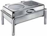 30,5 cm - 10 L 26 15/16 x 14 in. - h 12 1/8 in. - 2,65 gal. Chafing dish, rectangular 58172A54 18-10 S/S 58172E54 18-10 S/S 58172U54 18-10 S/S 57 x 47 cm - h 30,5 cm - 10 L 22 7/16 x 18 1/2 in.