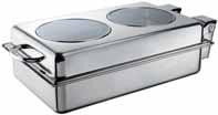18-10 S/S 57162E55 Silverplated S/S 58162U55 18-10 S/S 57162U55 Silverplated S/S Chafing dish, rectangular 57 x 47 cm - h 17,5 cm - 10 L 22 7/16 x 18 1/2 in. - h 6 7/8 in. - 2,65 gal.