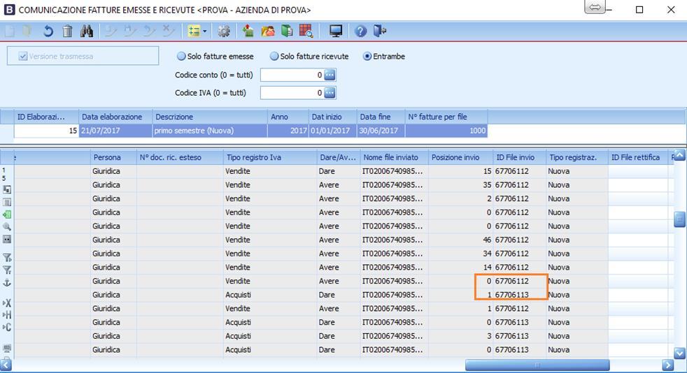 In Generazione file è inoltre attiva la validazione del file xml generato con lo schema xsd.