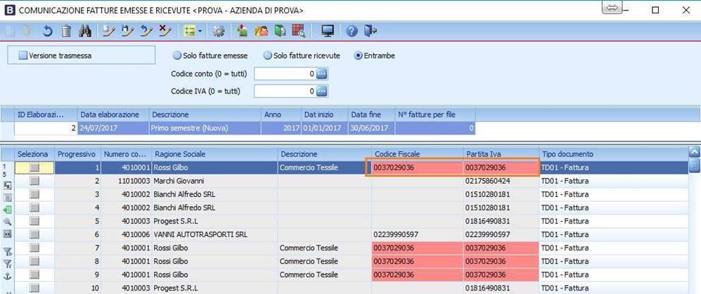 5. Verifica la correttezza del CAP in anagrafica. Deve essere in formato numerico da 5. Se minore di 5 saranno anteposti gli zeri 6.