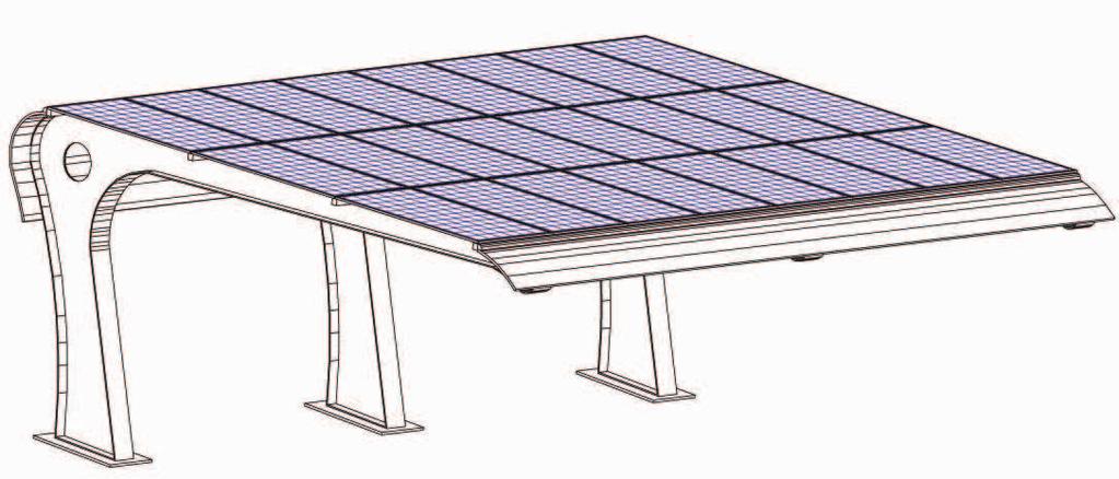 Sistemi Fotovoltaici Pensiline Pergole Tettoie - Lampioni Il sistema fotovoltaico è inserito su
