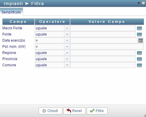 Il tasto affina consente di ridurre la lista elementi ai soli prescelti dall utente mediante il check botton alla sinistra della maschera di lista.