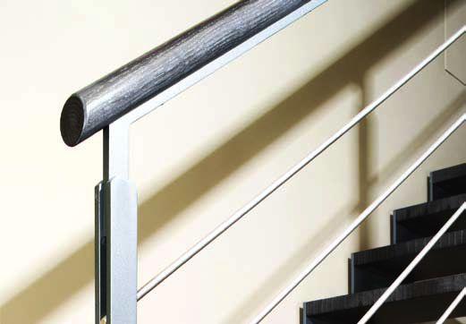 Open staircase in enamelled steel, GRAFFITI tread