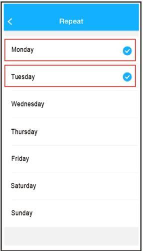 Timer ON/Timer OFF Settimanalmente, l utente può programmare un orario specifico per