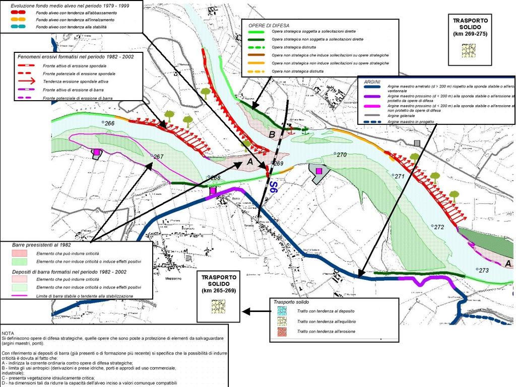 aggiornamento delle conoscenze in relazione alle dinamiche morfologiche in atto e al bilancio del trasporto solido; definizione dello stato attuale e delle criticità presenti lungo l asta fluviale;