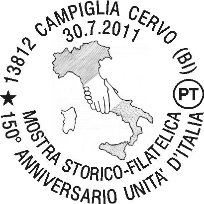 N. 1243 RICHIEDENTE: Circolo Filatelico Numismatico Valsessera SEDE DEI SERVIZI: c/o Santuario di San Giovanni d Andorno 13812 Campiglia Cervo (BI) DATA: 30/7/11 ORARIO: 14/18