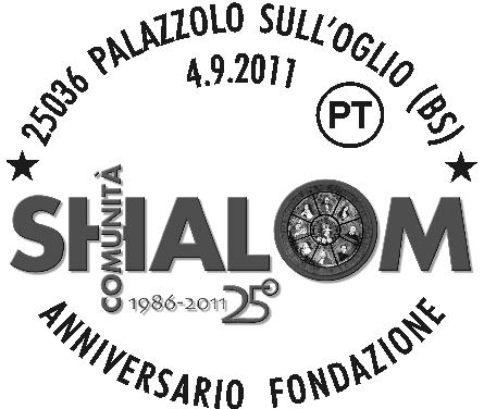 N. 1250 RICHIEDENTE: Comunità Shalom Associazione Regina della Pace SEDE DEL SERVIZIO: c/o la sede della Comunità Via Raspina, 3 25036 Palazzolo sull Oglio (BS) DATA: 4/9/11 ORARIO: 14/20 PRODOTTI