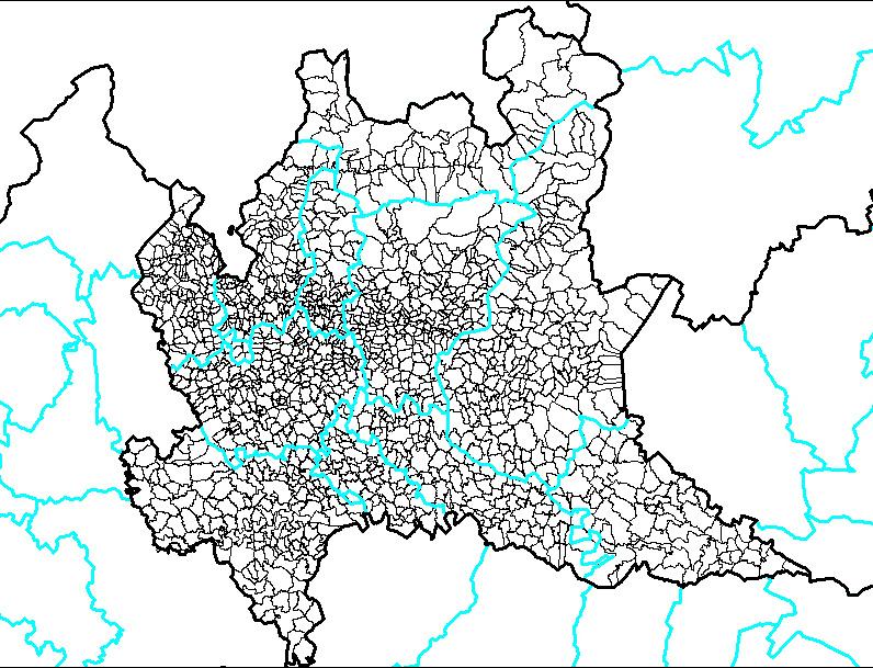 Zonizzazione Confine provinciale Confine Regionale Figura 4 - Mappa della zonizzazione considerata 2.