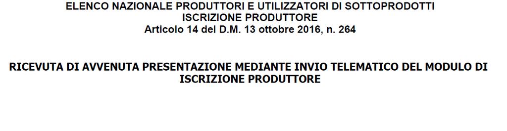 Ricevuta A completamento dell operazione l