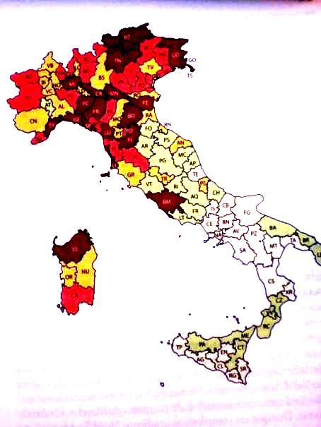 Numero di copie dei quotidiani diffuse ogni 1.000 abitanti.