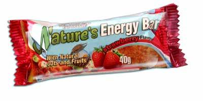 NATURE S ENERGY BAR BARRETTA CON 45% DI FRUTTA, 20% DI AVENA E 40G DI PURA ENERGIA!