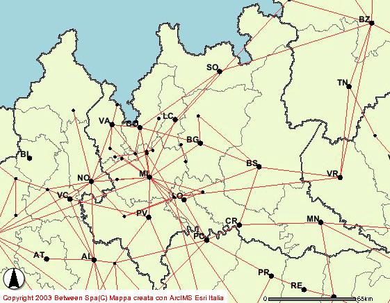 INFRASTRUTTURE BACKBONE Copertura regionale LOMBARDIA