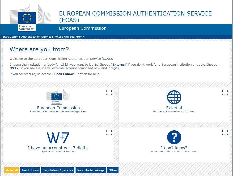 Registrazione ECAS - European Commission