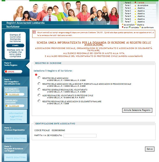5.2.2.3.2 Compilazione La compilazione della domanda di iscrizione si compone di due fasi.
