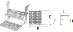 SCALETTA 1 GRADINO RIBALTABILE ZINCATO TIPO PESO P mm H mm B mm L mm 1 5,16Kg 256 315 775 50 G1004.12.
