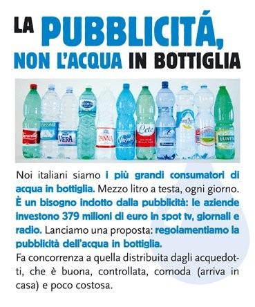 Qual è la spesa media per l acqua in bottiglia di una famiglia italiana di 4 persone (circa 2.000 litri)?