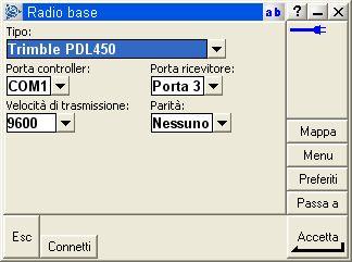 Ritornati alla schermata di Fig.3 selezionare la voce Radio base ottenendo così la schermata mostrata a destra.