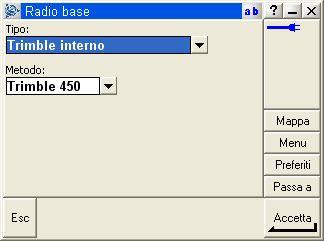 Se possedete la radio esterna PDL450 e il ricevitore Trimble R6, completare come mostrato nella figura (B).