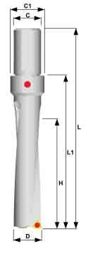 PUNTE A FORARE 4xD. INSERTI WCMX WCMX INDEXABLE DRILLS 4xD. 853 I 853 è la nostra punta speciale adatta per forature con massima altezza di profondità fino a 4 volte il diametro nominale.