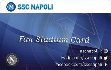 Fidelity Card SSC NAPOLI "Fan Stadium Card" SSC Napoli Fan Away Club Azzurro Card Tessere non più emesse ma valide fino alla naturale scadenza I