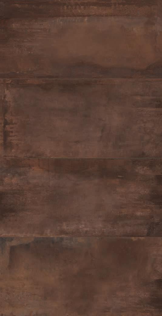 GRES PORCELLANATO A MASSA COLORATA FULL BODY COLORED PORCELAIN STONEWARE GRES PORCELLANATO A MASSA COLORATA FULL BODY COLORED PORCELAIN STONEWARE RUST DARK 9 mm 60x120 2 INTERNO 9 RUST I9R34300 rett.