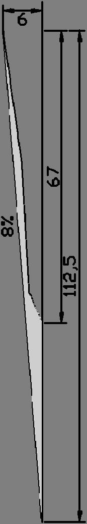 Il modulo è di 67 cm, con un primo tratto che supera un