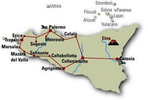 Itinerarti proposti 1) SICILIA CHIAVI IN MANO ITINERARIO CLASSICO 1 notte: Palermo 2 notte: Palermo 3 notte: Castellammare, Valderice, Trapani, Marsala 4 notte: Agrigento 5 notte: Siracusa o Noto 6