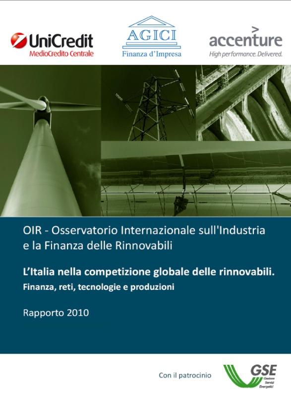 Rinnovabili Rapporto 2010 L Italia nella